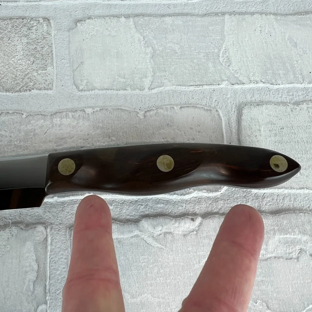 Cutco 1022 Butcher Knife Brown Marbled Swirl Handle Stainless Steel 8